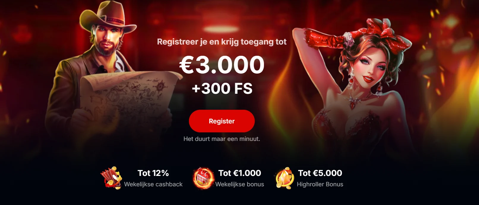 Officiële Yep Casino-pagina met bonusaanbod en promoties